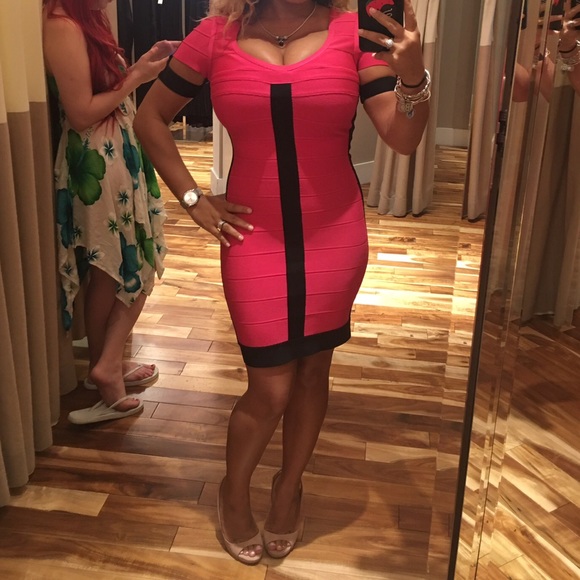 Authentic Herve Leger Celeste Color-Block Dress - Picture 2 of 7